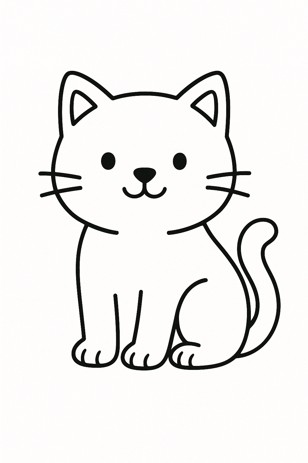 Chat Mignon Coloriage Enfant